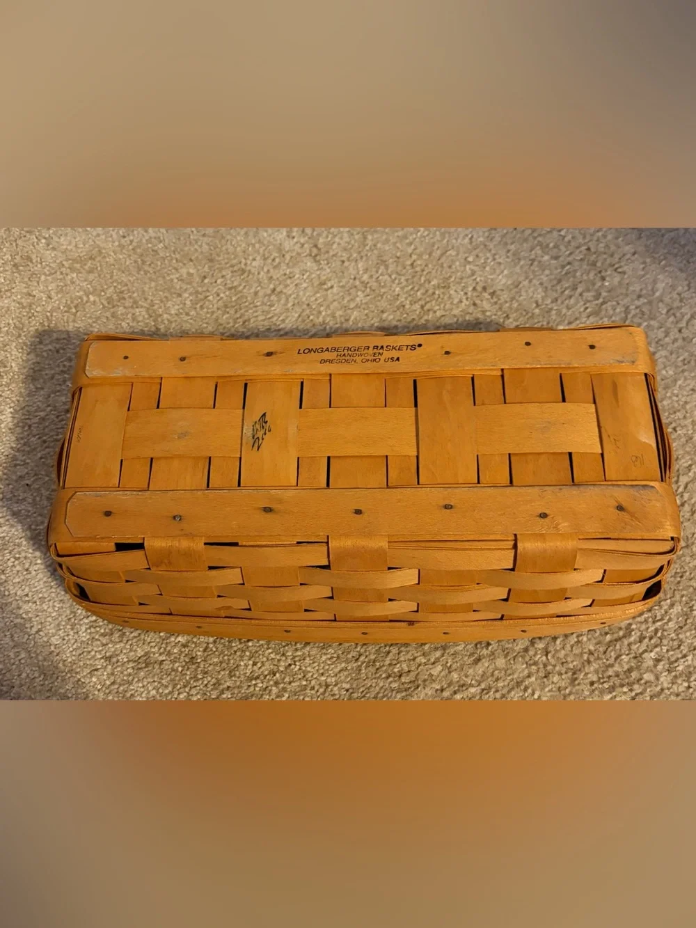 Longaberger Rectangle Basket & Liner
